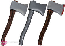 FAKE WOOD PLASTIC AXE 41CM HALLOWEEN FANCY DRESS COSTUME PROP ACCESSORY 