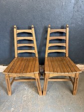 Oak Dining Chairs Pair Of Arts