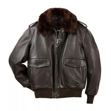 G-1 AVIATOR A-2 BOMBER BROWN NAVY FLIGHT REAL LEATHER JACKET FOR MENS
