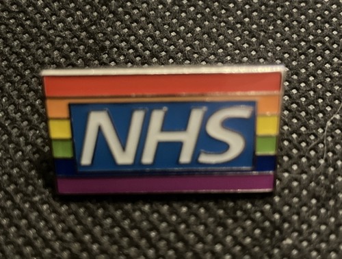 Nhs lgbtqia rainbow enamel - nhs, lgbtqia+