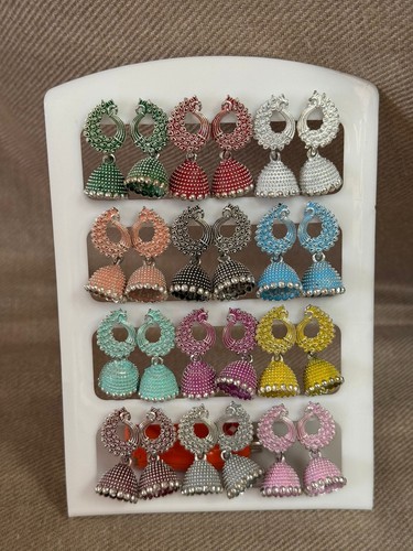 Mini earrings jhumka set - 12,