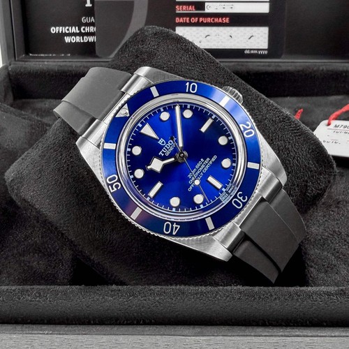 Tudor black bay blue rubber - tudor,