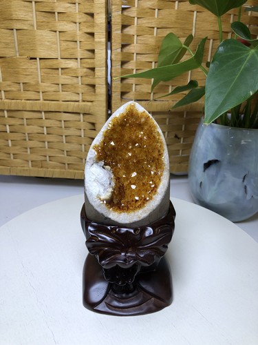 Natural citrine geode - geode, crystal