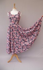 Vintage Laura Ashley Summer Cotton Dress Size 8 - 10 JE1691