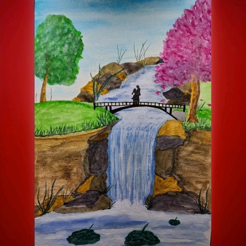 Modern art watercolour - modern,