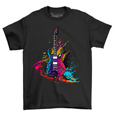 Rock Guitar Dripping Paint Effect T-Shirt - Get ready to rock out with this funn