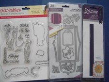 Pack of 3 sets of dies Brand new in packaging, not been used.