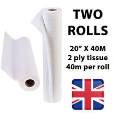 White Couch Rolls 20" 40m GP Salon Beauty Massage Clinic Roll Hygiene Bed Paper