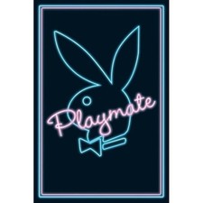 Rare Playboy Bunny Neon Large Wall Maxi Poster Vintage 61 X 91.5cm