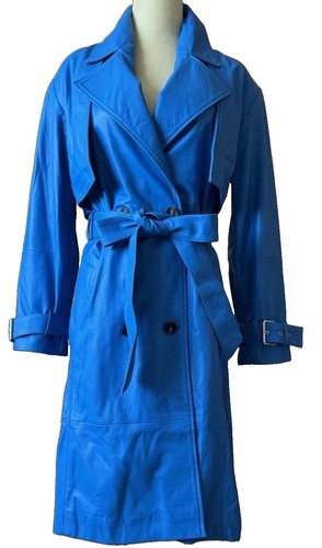 Karen millen blue - lamb, leather