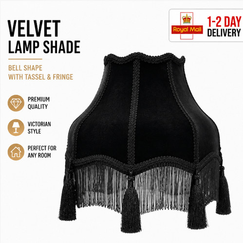 Victorian velvet lampshade - victorian,