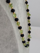 Natural Peridot & Black Onyx
