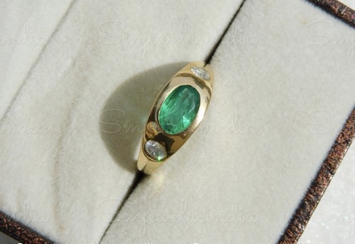 Natural zambian emerald ring - zambian,
