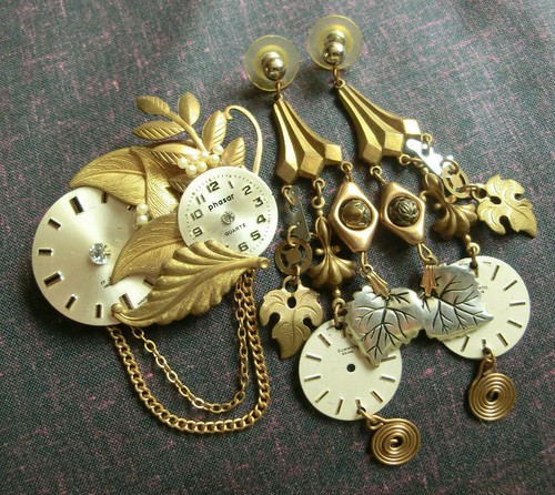 Vintage steampunk brooch pin - steampunk,