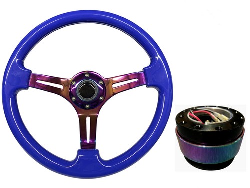 Blue neo chrome steering - neo,
