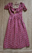 Hush. Prairie Midi Dress. Pink