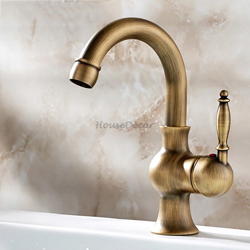 Antique brass bathroom basin - brass,