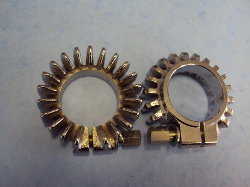 Triumph finned exhaust clamps - ,
