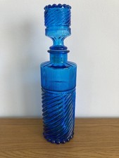 Blue Empoli Glass Carafe -