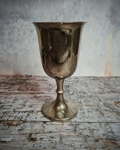 Vintage silver plated goblet - vintage,