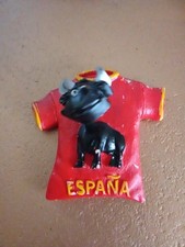Benidorm Red Shirt With Bull & Moving Head On Spring Souvenir Fridge Magnet