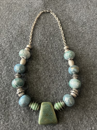 Vintage glazed stone art - stone, deco