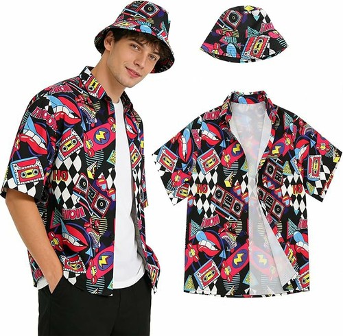 Men 80s costume hip hop - men's,