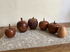 Hand Turned Wooden Fruit Set x