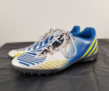 Adidas Predito LZ TRX TF Mens Football Boots Predator Size 8 Blue White & Yellow