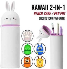 2 in 1 Pencil Case in Soft Silicone - Kawaii - Various themes Animals 2025 New
