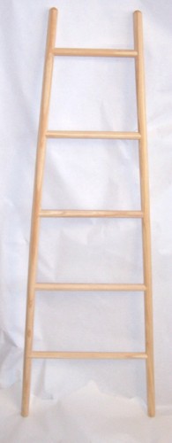 Wooden towel ladder tapered - wooden,