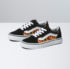 Vans Little Kids Old Skool Trainers / Black Flame / RRP £40
