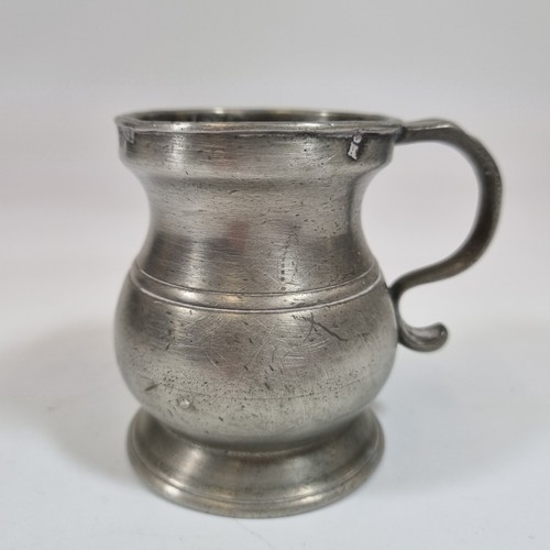 Antique 19thc pewter gill - antique,