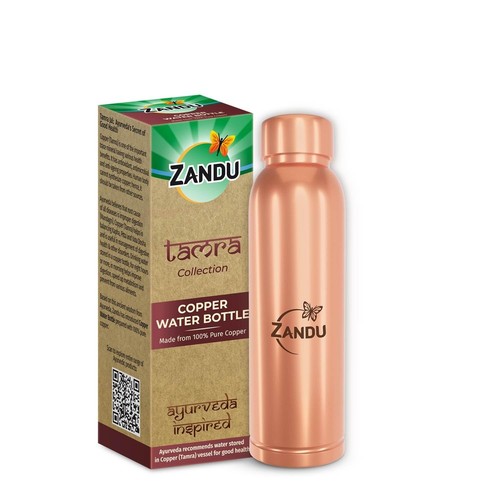 Pure copper water bottle 950ml - bottle,