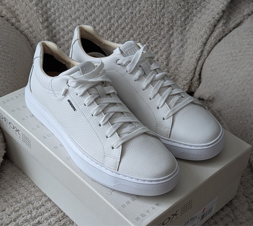 Geox respira white leather - white,