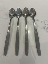 4 X Latte Hot Chocolate Sundae Spoons Stainless Steel Chromolit Portugal
