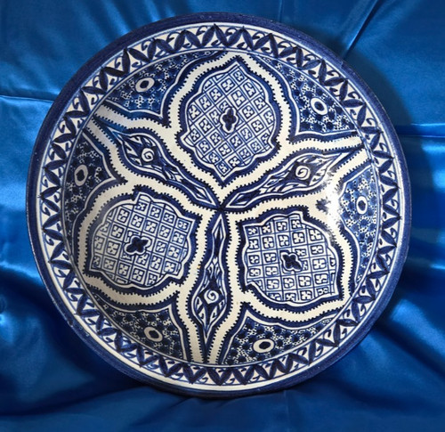 Large moroccan plate bowl - large,