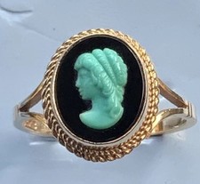 Vintage 1969 9ct Gold Cameo