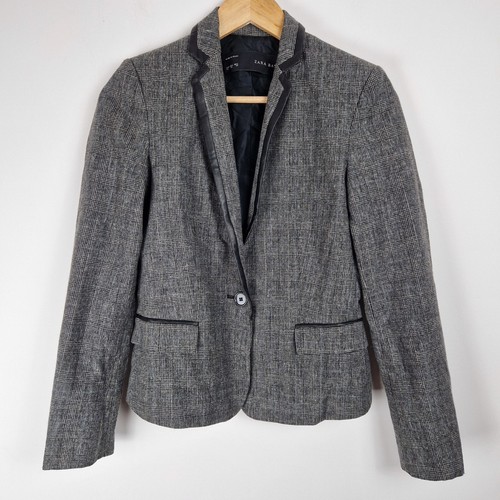 Zara herringbone grey - herringbone, black