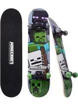 Minecraft 31 Inch Skateboard 9-Ply Maple Deck Skate Board for Cruising Carving