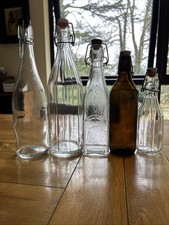 5 x Various Sized Swing Top Glass Bottles - See Photographs