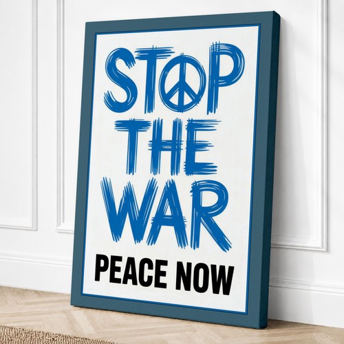 Stop the war typography - the,