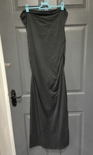 Ladies Black Strapless / Boobtube Maxi Dress - Size 12