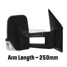 Mercedes Sprinter Van 2006-2019 Manual Long Arm Wing Mirror Black Drivers Side