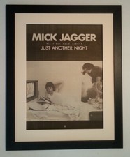 MICK JAGGER*Another Night*1985*ORIGINAL*POSTER*AD*QUALITY*FRAMED*FAST WORLD SHIP