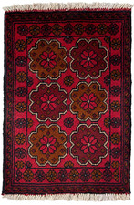 67 x 44cm Vintage Handmade Afghan Carpet Door Bath Mat Small Oriental Wool Rug