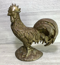 Vintage brass Doorstop "Cockerel" 1.1kg