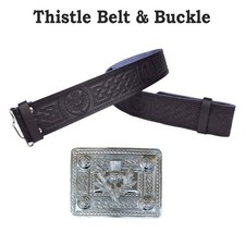 Men's Black Thistle Embossed