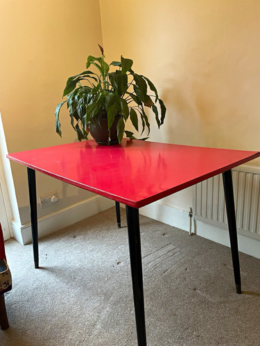 1950 1960s table acrylic top - table,