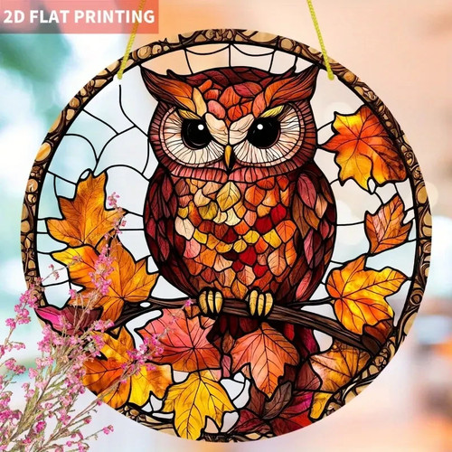 Autumn owl branch - on,